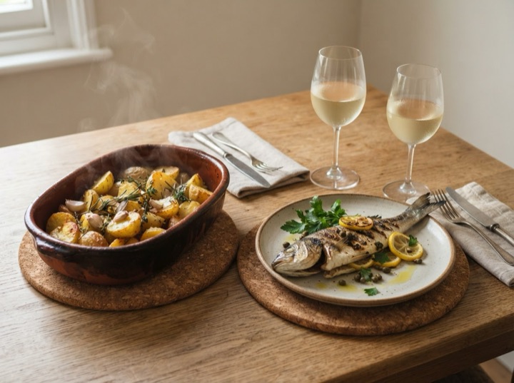 Serving idea: Casafina Portuguese cork placemats, set of 4