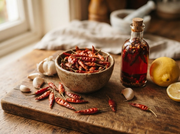 Serving idea: Piri-piri chillies from Portugal