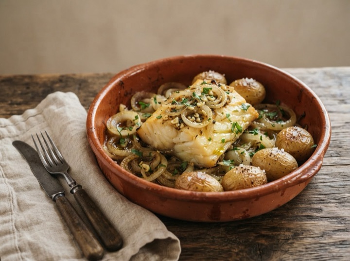 Bacalhau Assado in the Air Fryer - Roast Salt Cod