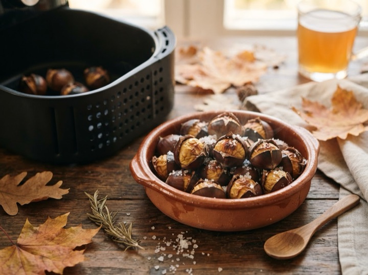 Castanhas Assadas in the Air Fryer - Roasted Chestnuts
