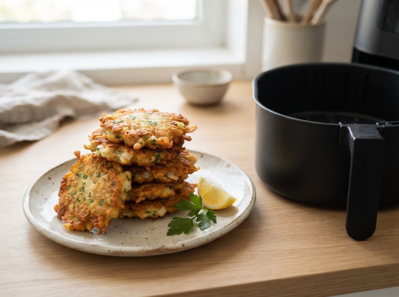 Pataniscas de Bacalhau in the Air Fryer - Salt Cod Fritters