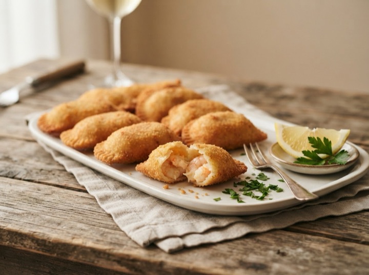 Rissóis de Camarão in the Air Fryer - Shrimp Turnovers