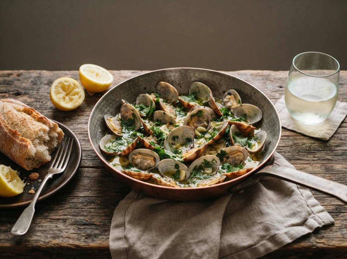 Amêijoas à Bulhão Pato - Clams with Garlic and Coriander