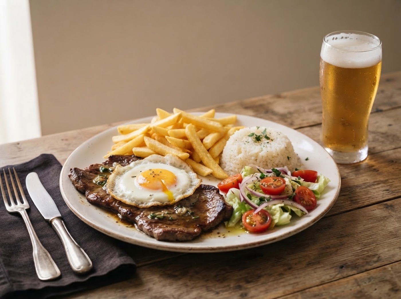 Bitoque - Portuguese Steak with a Fried Egg