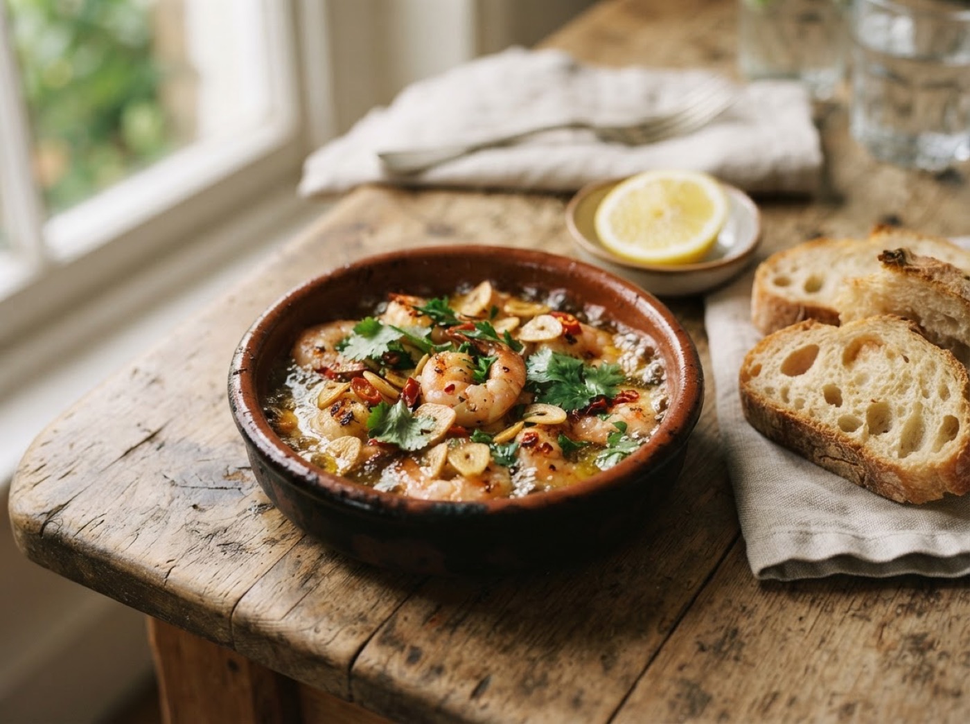 Camarão ao Alho - Portuguese Garlic Prawns