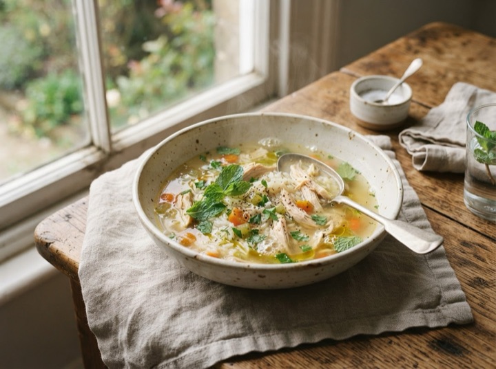 Canja de Galinha - Portuguese Chicken and Rice Soup
