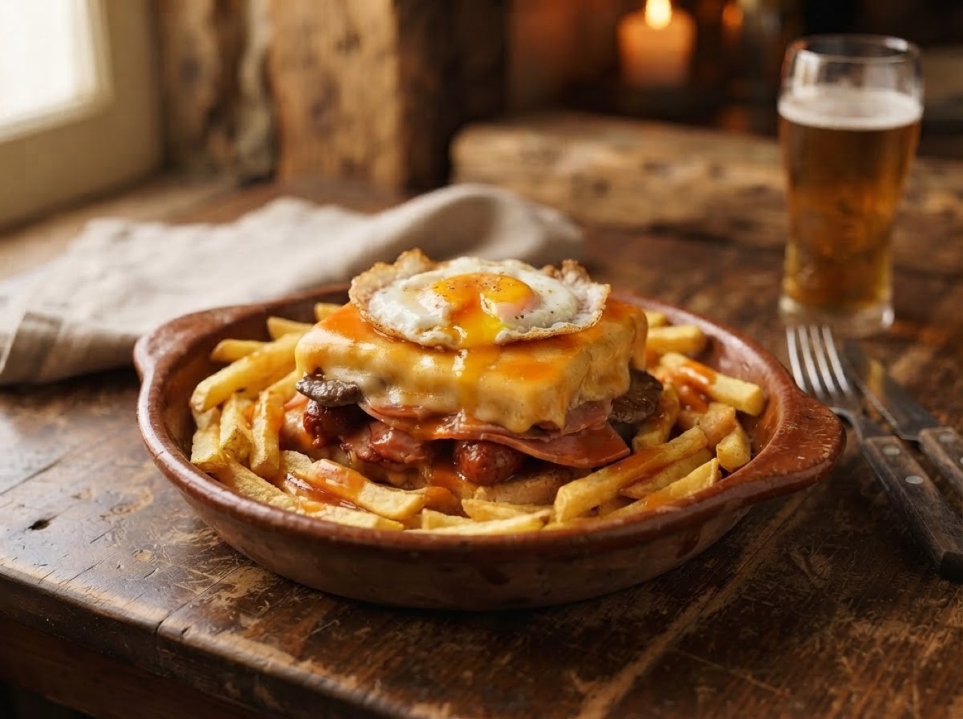 Francesinha - Porto's Steak and Sausage Sandwich with Beer Sauce